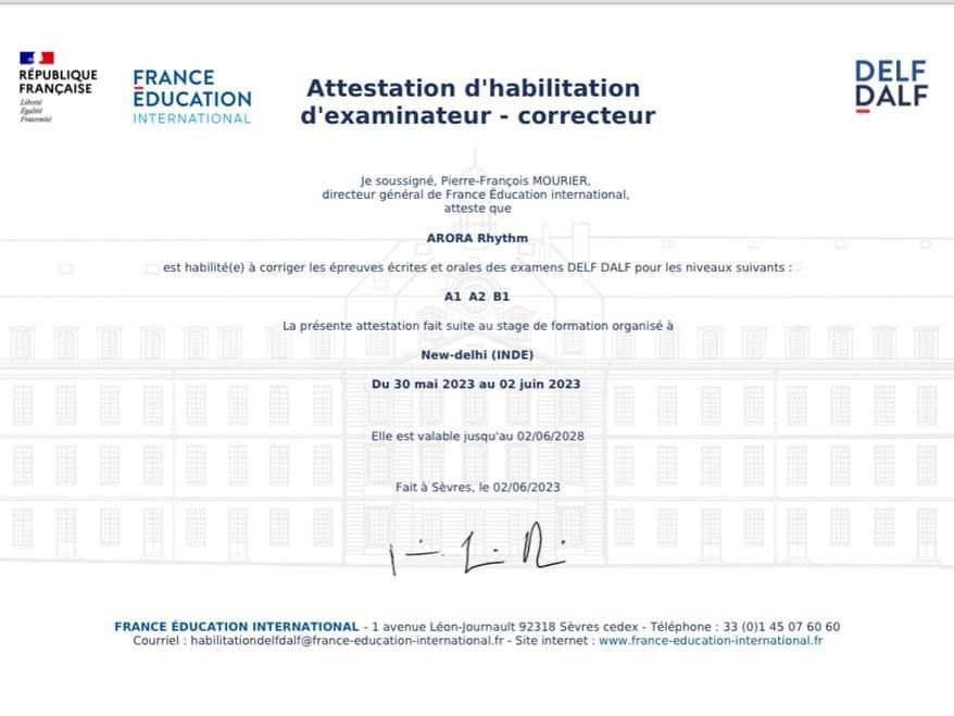 Certified French Trainer